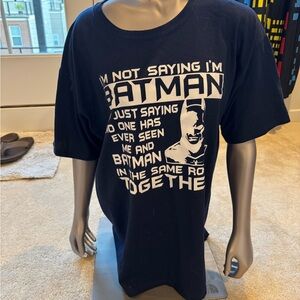 I'm Batman Novelty Funny T Shirt Mens Large Blue Short Sleeve Crewneck Cotton